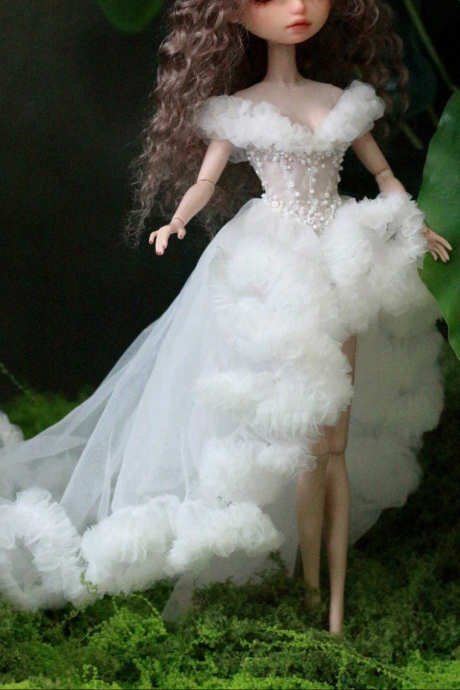 Blue princess ballet tutu dress for a 1/6 scale fashion doll.