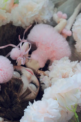 Bubblegum pink princess ballet tutu dress for a 1/6 scale fashion doll, additional view.