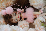 Bubblegum pink princess ballet tutu dress for a 1/6 scale fashion doll, additional view.
