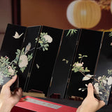 Double-sided flower and bird miniature screen for doll photography