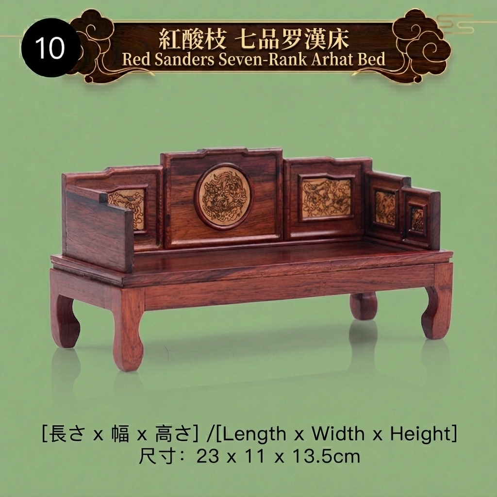 Chinoiserie antique style doll furniture collection for 1/6 to 1/8 scale figures, designed for scene photography.