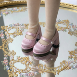 1/6ドール用 チャンキーヒールメリージェーン サテン仕上げ