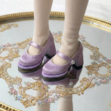 1/6ドール用 チャンキーヒールメリージェーン｜サテン／レザー風 | マルチカラー | リカちゃん、アゾン、モモコ、FR、オビツ22/24サイズ対応