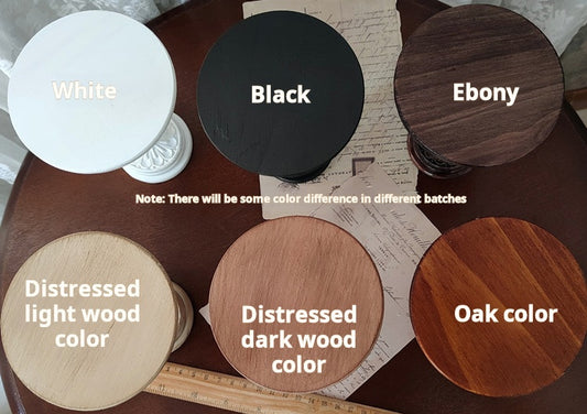 Handmade vintage carved round table for 1/3, 1/4, and 1/6 scale dolls, available in multiple colors.