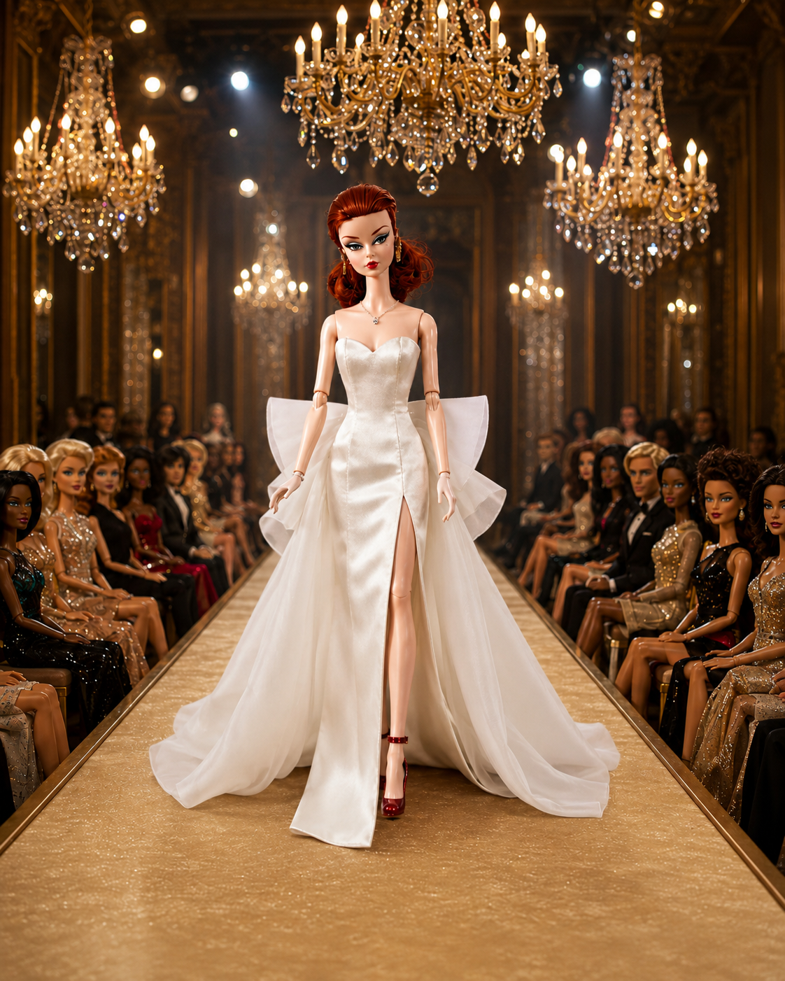 Made to Order 1/6 Scale Satin Evening Dress for Barbie momoko FR Fashion Dolls