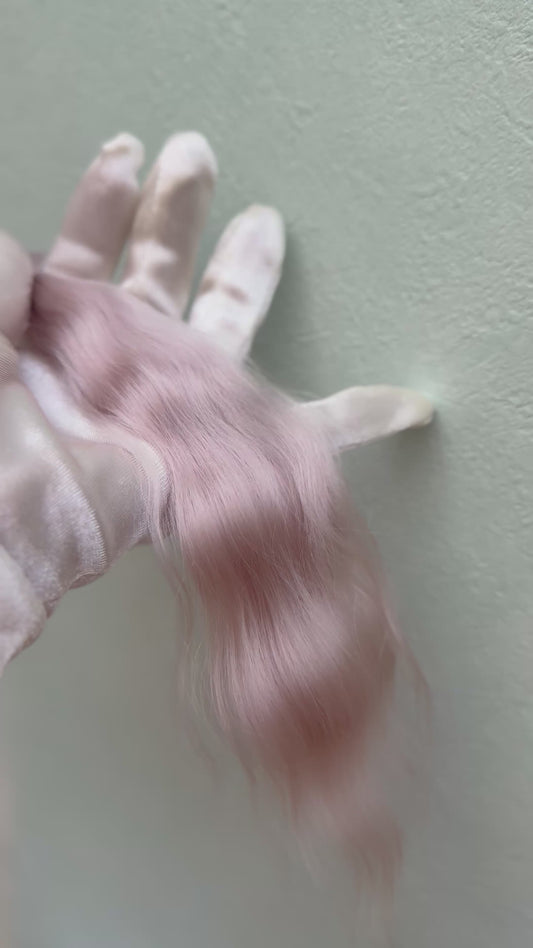 High-Gloss Mohair for Dolls | Pink Pearl 20-25cm