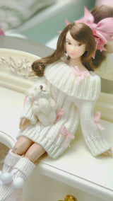 1/6 Scale Soft Knit Bow Sweater Set | 4-Piece Outfit for Blythe, Azone, Obitsu 24, Licca