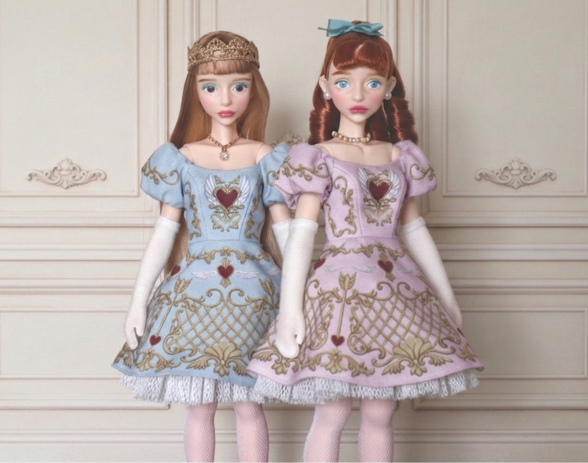 Ready-to-ship 1/6 scale Lolita doll dress set with original print | product image 1