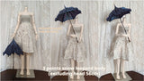 Handmade BJD doll with adjustable opening and closing, Rococo palace umbrella, antique umbrella, one-third and doll, quarter for dolls