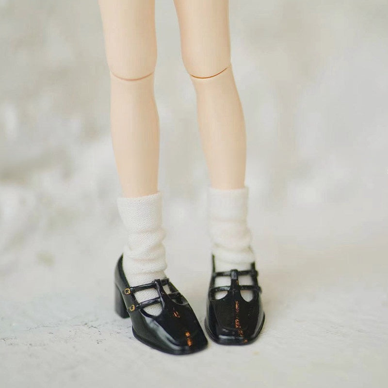 1/6スケール ドール用ヴィンテージメリージェーンシューズ スクエアトゥ