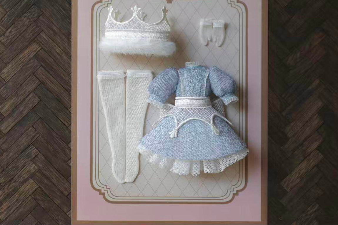 1/6 scale tulle doll dress four-piece set for Blythe and Obitsu dolls | product image 5